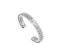 WUURAA Damen-Uhrenarmband aus massivem Edelstahl mit Metall-Uhrenkette (Color : Silver, Size : 12mm)