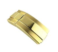 WUWMTUTCK Uhrenarmband-Verschluss, passend for Rolex, passend for DAYTONA, passend for SUBMARINER GMT, passend for Yacht-Master, Feinabstimmung, Zugknopf, 16 mm x 9 mm massive Edelstahl-Schnalle(Gold)