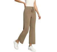 WUWUSKY Damen Hosen Catalina Damen Strickhose - High Waist Jogginghose mit elastischer Taille weiche Sommer Freizeithose Soft Sweatpants für Frauen