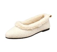 WVONIF Damenschuhe 43 Weite G Fleecegefütterte Winterstiefel, Flache Sohle, Gefütterte Schuhe Für Den Außenbereich Schuhe Silber Damen Blockabsatz Winterboots Damen Gefüttert Hiking Boots（Beige, 40