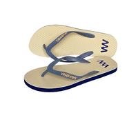 WWAVES WAVES Naturkautschuk Flip Flops - Zehentrenner & Badelatschen für Damen und Herren, bequeme Unisex Strandsandalen Kahawa Size 7