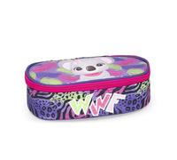 WWF Federmäppchen für die Schule, offizielles WWF, ovales Federmäppchen für Kinder und Jugendliche, ideal für die Aufbewahrung von Schreibwaren, mit Trennwand innen mit elastischen Schlaufen und