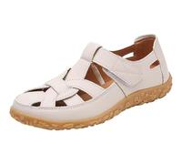 WXDTW Damen Flache Ledersandalen Bequeme Orthopädische Geschlossene Zehen Fischer Outdoor Schuhe Hollow Out Atmungsaktive Softsole Walking Schuhe, beige, 38 EU