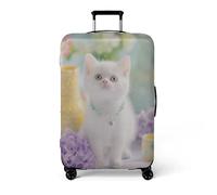 wxlmom Kofferschutzhülle Groß M Lila Blumen Universelle Elastisch Kofferhülle Kofferschutzhülle,Waschbarer Koffer Schutzhülle,Wiederverwendbarund Staubdicht, Ideal Zum Schutz Vor Kratzern Und Schäden