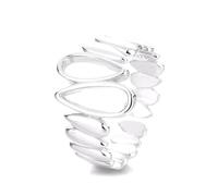 Wycian bff Ring O Ring Silber 925 Sterlingsilber Hohler Wassertropfen Verstellbar Mode für Damen Schwester Neujahr Schmuck
