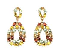 WYLZLKX Elegante Ohrringe in Tropfenform, Legierung, Diamanten, hypoallergen, leichtes Design, Ohrschmuck für empfindliche Haut, Approx.6x2.5cm/2.36x0.98inch, Zink, Zinklegierung