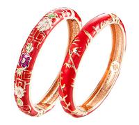 Wynameleri 2 Stück Emaille-Armreif für Frauen, handgefertigtes Armband für Damen, Vintage-Schmuck-Geschenk für Sie und Ihn, Liebesarmband, Muttertagsgeschenke, personalisierte Damen-Armbänder,