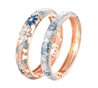 Wynameleri Emaille-Armreif für Damen, handgefertigtes Armband für Damen, Vintage-Schmuck, Liebesarmband, Muttertagsgeschenke, personalisierte Damen-Armbänder, Strass-Armband, Schmuck, 2 Stück, 7.4in