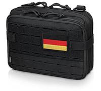WYNEX Tactical Molle Admin-Tasche im lasergeschnittenen Design, Utility-Taschen Molle Attachment Military Medical EMT Organizer Schwarz