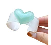 Wynrzyj Fashion Genre Gelee Farbe Verstellbares Offenes Armreif Armband Mit Pfirsich Herz Charme Für Frauen Trendy Acrylschmuck Anpassbare Handgefertigte Gelee Tone Arm Candy