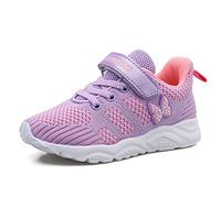 WYSFLY Baby Mädchen Trainer Kleinkind Mädchen Turnschuhe Kleine Kinder Erste Wanderschuhe Atmungsaktive Leichte Freizeitschuhe Violett Size 24