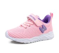 WYSFLY Baby Mädchen Trainer Kleinkind Mädchen Turnschuhe Kleine Kinder Erste Wanderschuhe Atmungsaktive Leichte Freizeitschuhe Pink Size 35