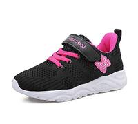 WYSFLY Baby Mädchen Trainer Kleinkind Mädchen Turnschuhe Kleine Kinder Erste Wanderschuhe Atmungsaktive Leichte Freizeitschuhe Schwarz Size 34