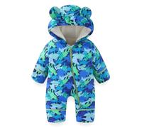 WYTbaby Baby Schneeanzug Warm Winteroverall Mit Kapuze Dick Jumpsuit für Jungen Mädchen 3-24 Monate