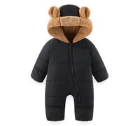 WYTbaby Baby Schneeanzug Warm Winteroverall Mit Kapuze Dick Jumpsuit für Jungen Mädchen 3-24 Monate