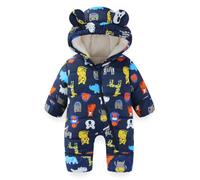 WYTbaby Baby Schneeanzug Warm Winteroverall Mit Kapuze Dick Jumpsuit für Jungen Mädchen 3-24 Monate