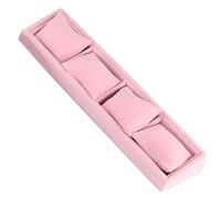 WZTHLF Elegante Schmuck-Vitrine, Uhrenbox, 4 Fächer, Uhren-Aufbewahrung, Uhren für Uhren und Armbänder (Rosa)