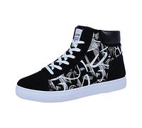 Wzxhew Canvas Flach Sneaker Herren Knöchelhohe Skateboard Schuhe Straße Mode Casual Sportschuhe Weiß 44