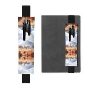 WZYCWB Afrikanische Savannen-Giraffe bedruckte große Kapazität PVC-Stifthalter + kreatives Tagebuch Stiftetasche Set mit Gummiband Anti-Rutsch-Design