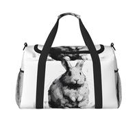 WZYCWB Funny Fox Printed Fitness Travel Bag Perfect for yoga training, short trips, and swimming gear, Lustiger Hase, Einheitsgröße