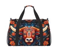 WZYCWB Funny Fox Printed Fitness Travel Bag Perfect for yoga training, short trips, and swimming gear, Lustige Kuh, Einheitsgröße