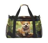 WZYCWB Funny Fox Printed Fitness Travel Bag Perfect for yoga training, short trips, and swimming gear, Lustiger Hund, Einheitsgröße