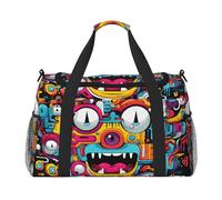 WZYCWB Funny Fox Printed Fitness Travel Bag Perfect for yoga training, short trips, and swimming gear, Lustiges Katzengesicht, Einheitsgröße