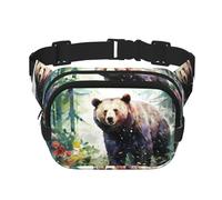 WZYCWB Jungle Bear Sport-Hüfttasche, trendige und modische Crossbody-Tasche, leichte Reisetasche, kleine Tasche