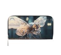 WZYCWB Mechanical Fireflly Printed zippered wallet perfect for travel, business, and everyday wear.Holds cell phones and cash.