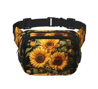 WZYCWB Mit der gelben Sonnenblumen-Sport-Hüfttasche, trendige und modische Umhängetasche, leichte kleine Reisetasche