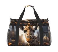 WZYCWB Panda Cubs in the Forest Handheld Reisetasche Wochenendtasche Fitness Yoga Tasche geeignet für Fitness und andere Szenarien, New York Giraffe Street, Einheitsgröße