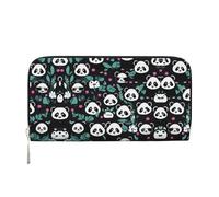 WZYCWB Panda Cute Face Printed zippered wallet perfect for travel, business, and everyday wear.Holds cell phones and cash.