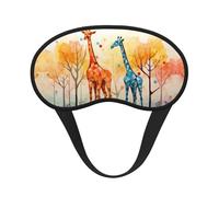 WZYCWB Schlafmaske mit Giraffen-Illustration, volle Abdeckung, lindert Ermüdung der Augen