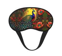 WZYCWB Schlafmaske mit Pfauenblumen, volle Abdeckung, lindert Ermüdung der Augen