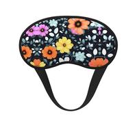 WZYCWB Schöne bunte Blumen bedruckte Schlaf-Augenmaske, volle Abdeckung, lindert Ermüdung der Augen