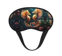 WZYCWB Schöne Seepferdchen-Paar-Schlafmaske, volle Abdeckung, lindert Ermüdung der Augen