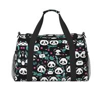 WZYCWB U-Boot-Reisetasche mit Haifischkoralle, Wochenendtasche, Fitness-Yoga-Tasche, geeignet für Fitness und andere Szenarien, Panda Cute Face, Einheitsgröße