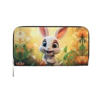 WZYCWB Weiße Schwäne, Leder-Clutch, Reißverschluss-Geldbörsen und Kartenhalter sind perfekt für Reisen oder den täglichen Gebrauch, Surprise Bunny, Einheitsgröße