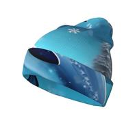 WZYCWB Winter The Dolphin Print Brimless Knit Hat, Versatile and Comfortable for Daily Commutes and Travel Black