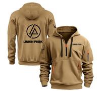 WZYRZ Herren Hoodies Sportjacken für Linkin Park Langarm Sweatshirts Frühling Herbst Mantel Half Zip Hoody Pullover Trainingsanzug Print Bequeme Outwear Tops,A-m
