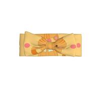 WZYWHJ Niedliches Cartoon-Kätzchen-Muster, Baby-Schleifen-Stirnbänder und elastische, weiche Haar-Accessoires für Neugeborene und Mädchen