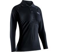 X-Bionic Women's Invent 4.0 TRAVEL Polo Shirt Long Sleeves Women, Black/Anthracite, L