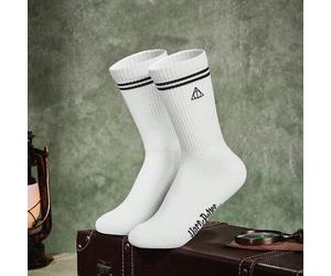 X Harry Potter 2er-Pack weiche, bequeme Jacquard-bestickte, hautfreundliche Baumwollmischung Crew Socken & Knöchelsocken Set für den täglichen Gebrauc
