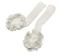 X-Institute Frauen Mädchen Ästhetische Rippen Stricken Bein Wärmer Waden Socken Koreanische Rüschen Spitze Trim Stretch Abdeckungen Boot Manschette Ästhetischen Abdeckungen