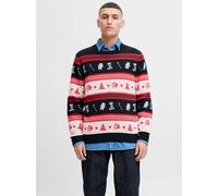 JACK&JONES - JJXMAS NOEL KNIT CREW NECK true red - Gr. - XL