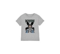 X-Men Wolverine Action Unisex Kids T Shirt, Athletic Heather, 9-10 Years