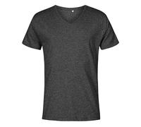 X.O by Promodoro - Men´s V-Neck T-Shirt Heather Black - Gr. - XS