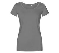X.O by Promodoro - Women´s Deep Scoop T-Shirt Steel Grey (Solid) - Gr. - L