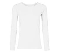 X.O by Promodoro - Women´s Roundneck T-Shirt Long Sleeve White - Gr. - 3XL
