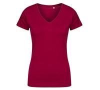 X.O by Promodoro - Women´s V-Neck T-Shirt Berry - Gr. - M